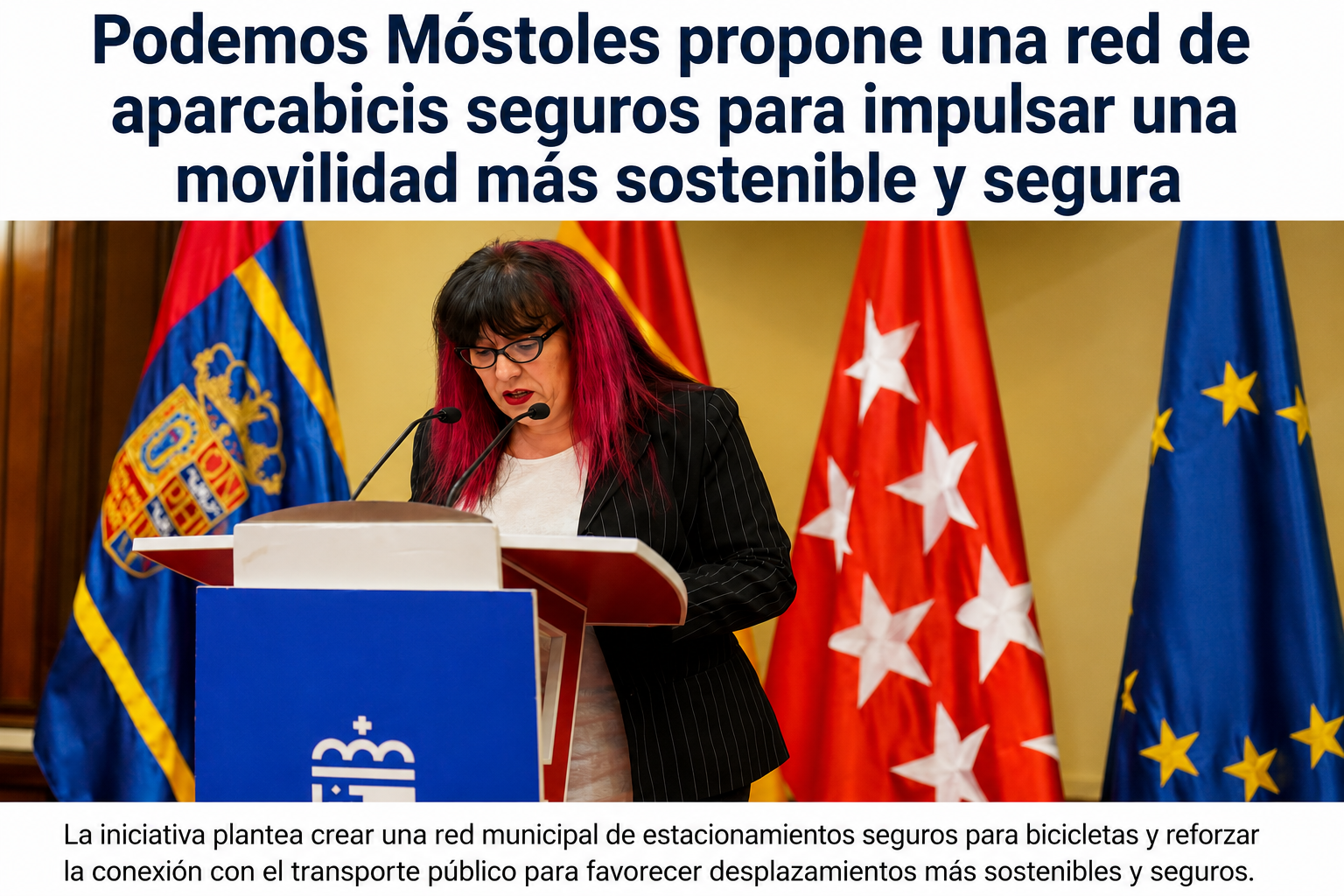 Podemos Móstoles propone una red de aparcabicis seguros para impulsar una movilidad más sostenible y segura